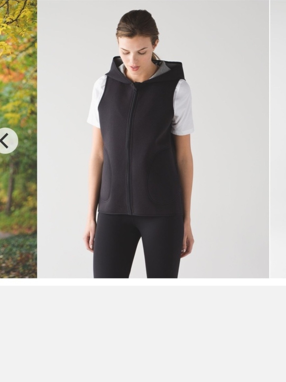 Lululemon Insculpt Reversible Vest Women's Hooded Black & Gray